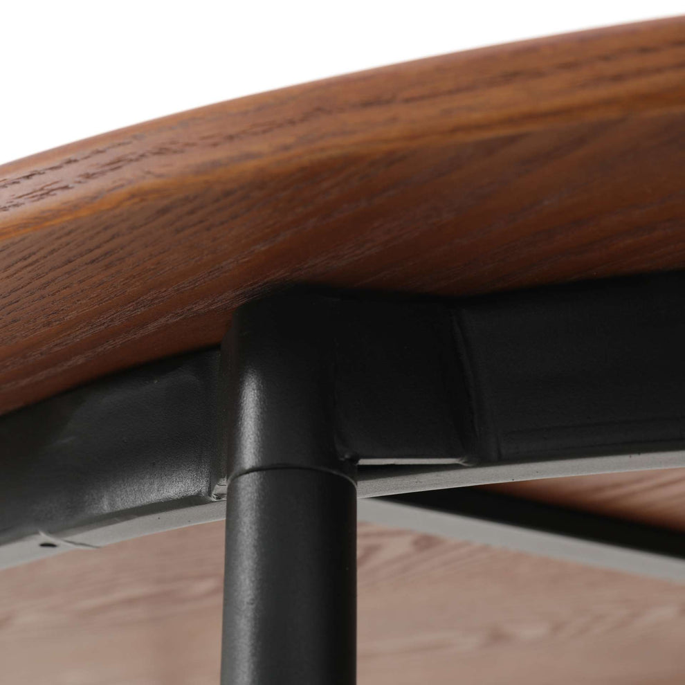 LeisureMod Tule Modern 71" Oval Dining Table with MDF Top and Black Steel Legs | Dining Tables | Modishstore - 31