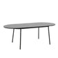 LeisureMod Tule Modern 83" Oval Dining Table with MDF Top and Black Steel Legs | Dining Tables | Modishstore - 5