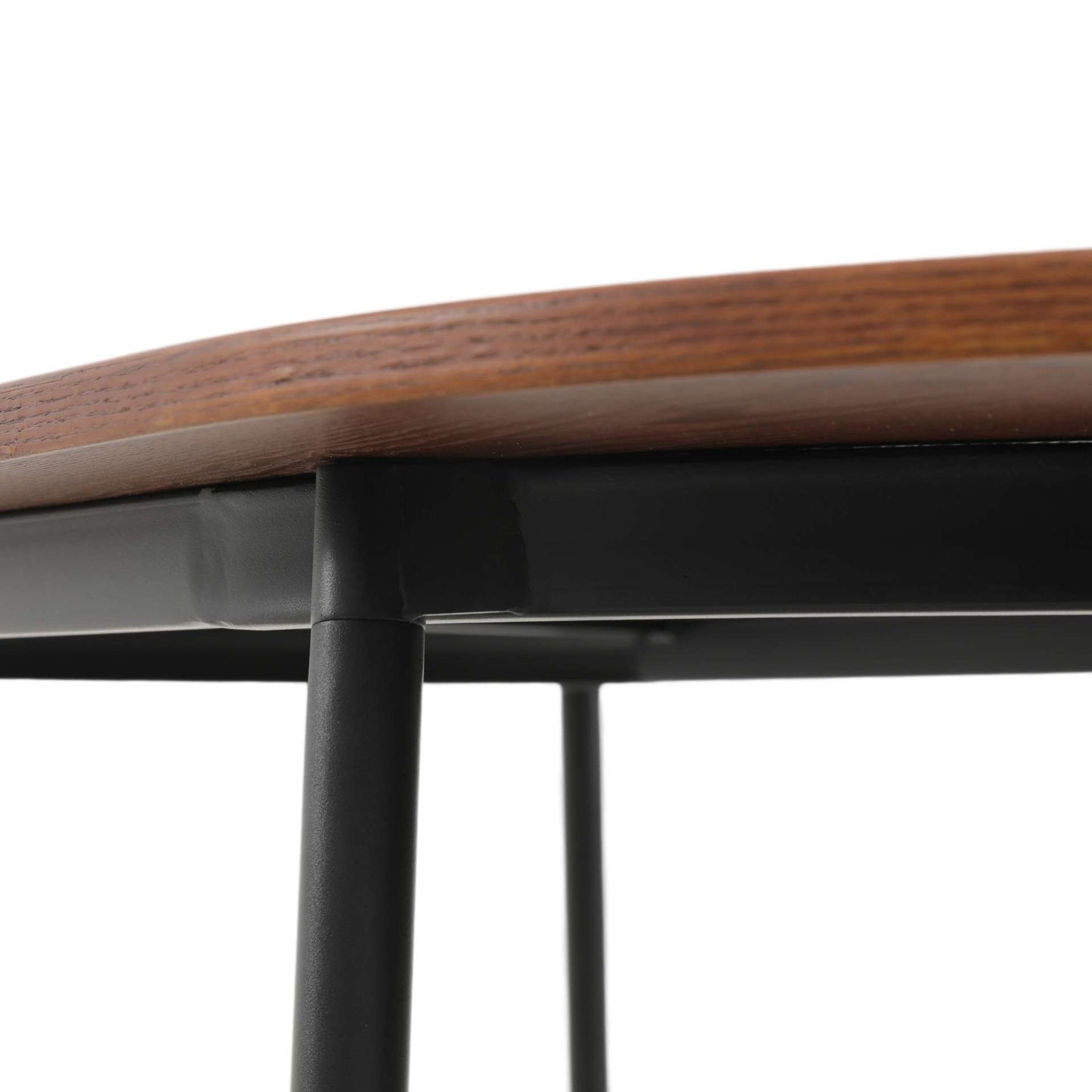 LeisureMod Tule Modern 83" Oval Dining Table with MDF Top and Black Steel Legs | Dining Tables | Modishstore - 29