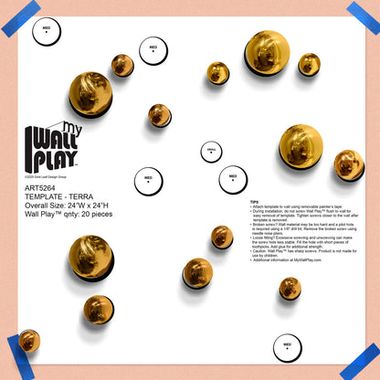 Template Kit - TERRA Orb, ~24"x24" By Gold Leaf