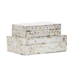 MOP Tear Hinged Cover Box Set Of 4 By Tozai Home
