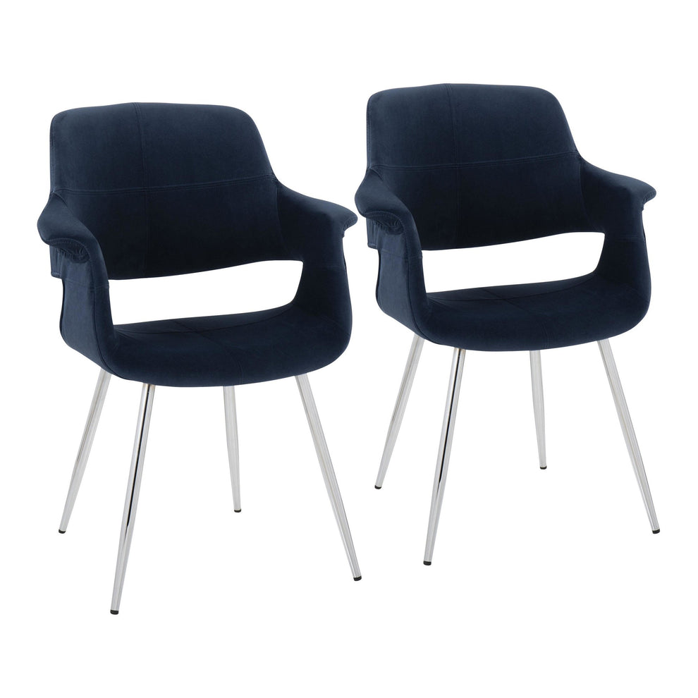Vintage Flair Chair - Set of 2 Blue By LumiSource | Dining Chairs | Modishstore - 2