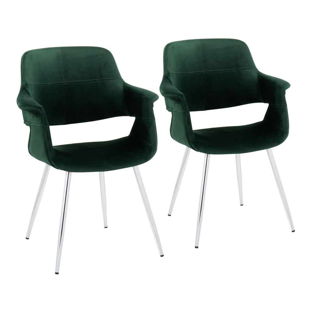 Vintage Flair Chair - Set of 2 Blue By LumiSource | Dining Chairs | Modishstore - 18