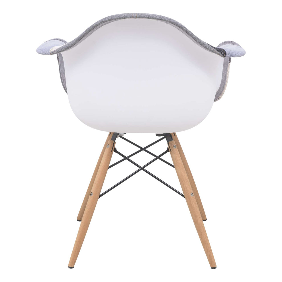 LeisureMod Willow Patchwork Fabric Eiffel Accent Chair - W24FC | Accent Chairs | Modishstore - 6