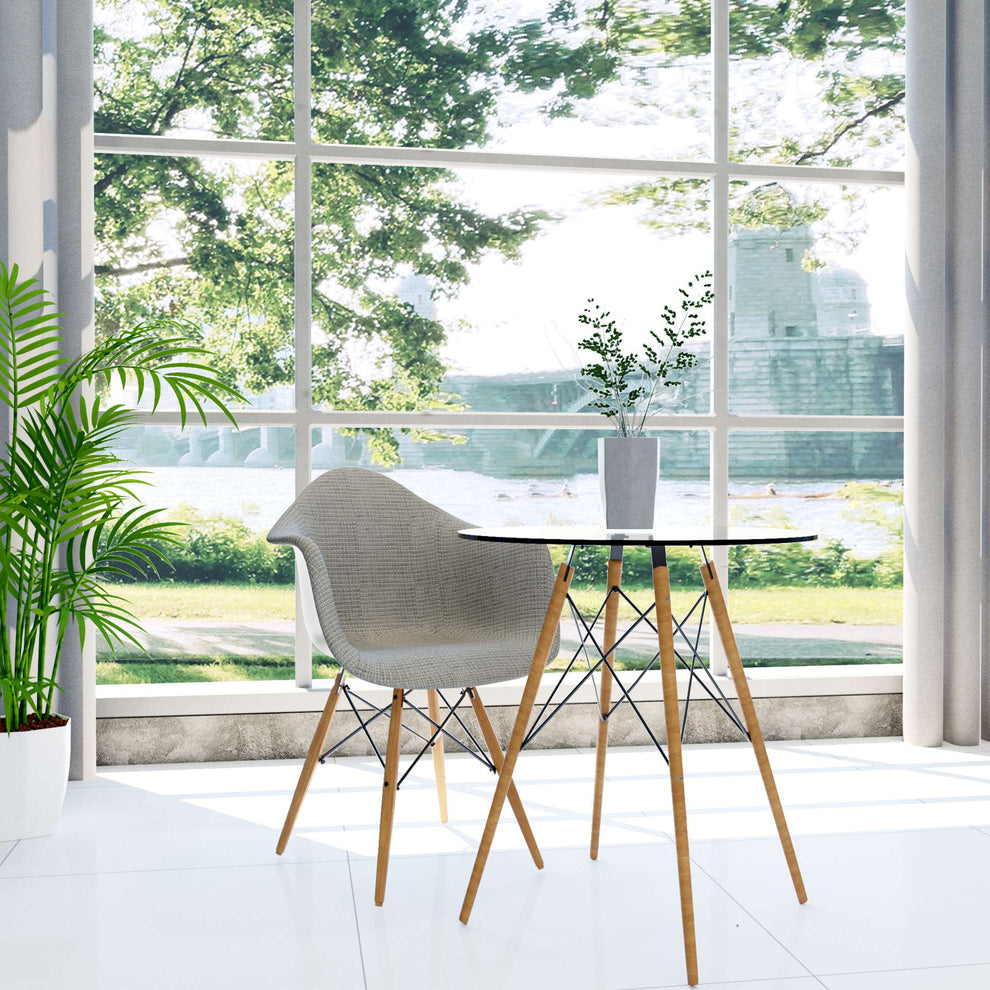 LeisureMod Willow Patchwork Fabric Eiffel Accent Chair - W24FC | Accent Chairs | Modishstore - 10
