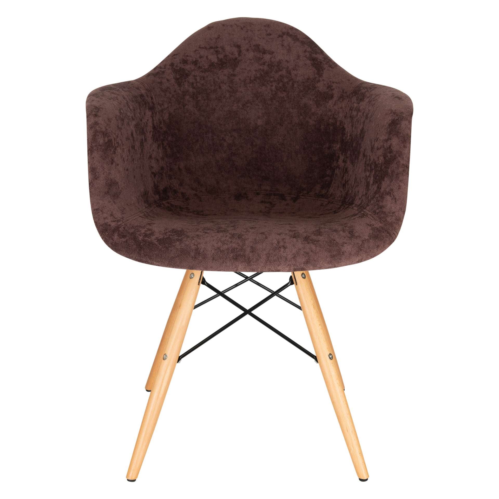 LeisureMod Willow Velvet Eiffel Wooden Base Accent Chair - W24VPR | Accent Chairs | Modishstore - 21