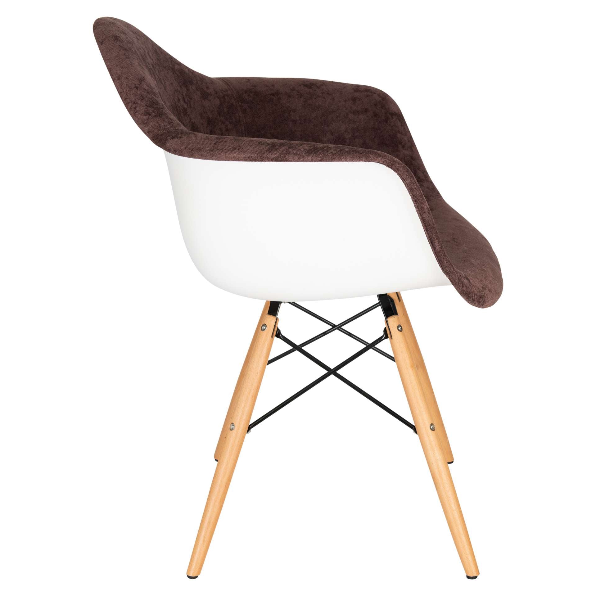 LeisureMod Willow Velvet Eiffel Wooden Base Accent Chair - W24VPR | Accent Chairs | Modishstore - 20