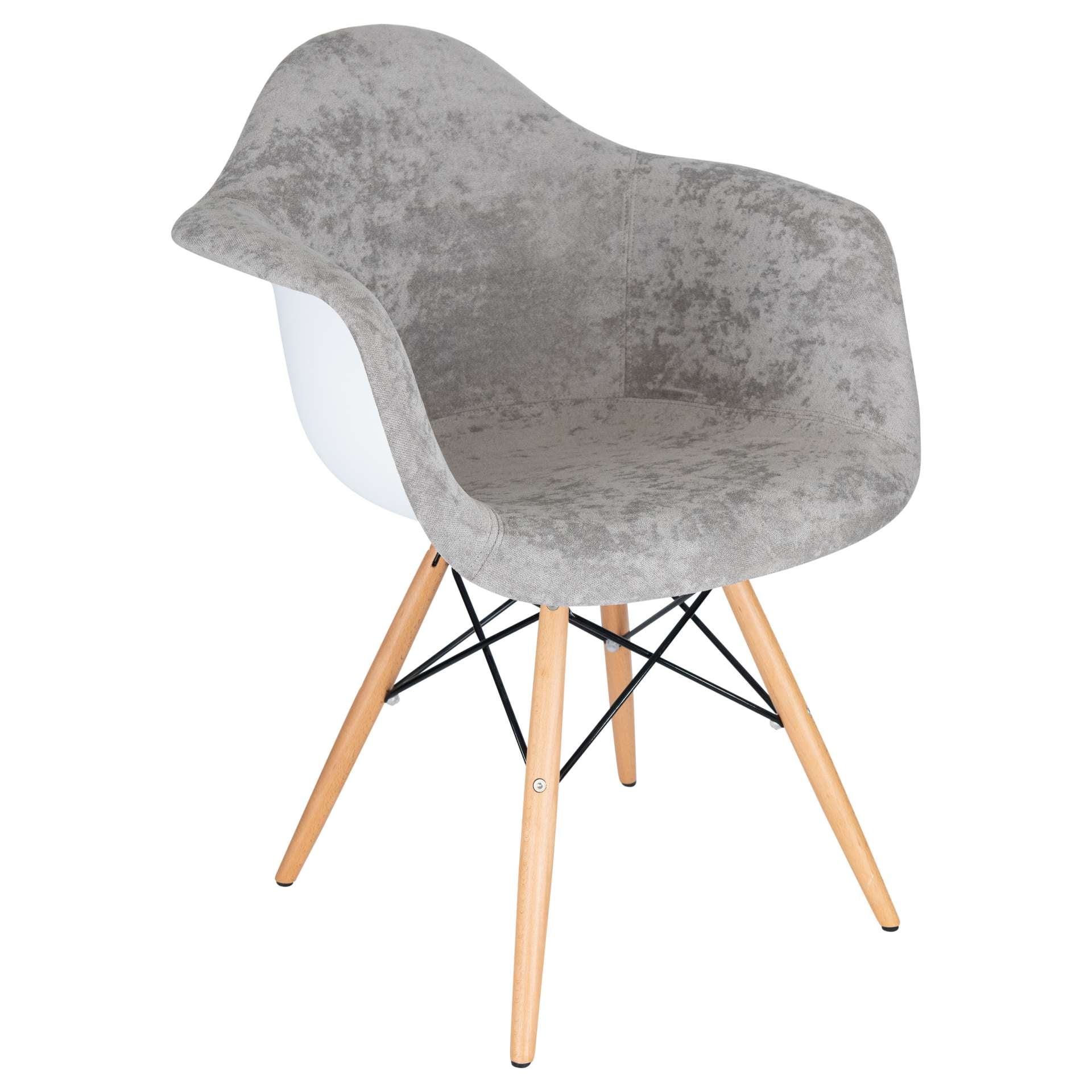 LeisureMod Willow Velvet Eiffel Wooden Base Accent Chair - W24VPR | Accent Chairs | Modishstore - 9