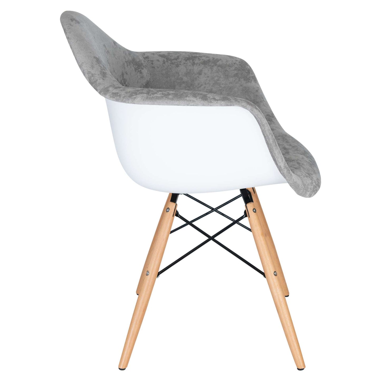 LeisureMod Willow Velvet Eiffel Wooden Base Accent Chair - W24VPR | Accent Chairs | Modishstore - 13