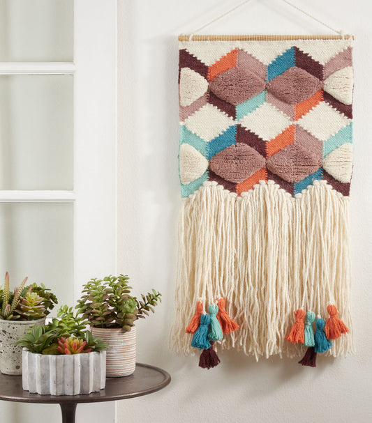 Textured Woven Wall Hanging - 16"x34" - Oblong