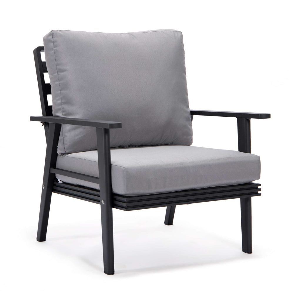 LeisureMod Walbrooke Modern Black Patio Conversation With Square Fire Pit & Tank Holder | Outdoor Sofas, Loveseats & Sectionals | Modishstore - 52