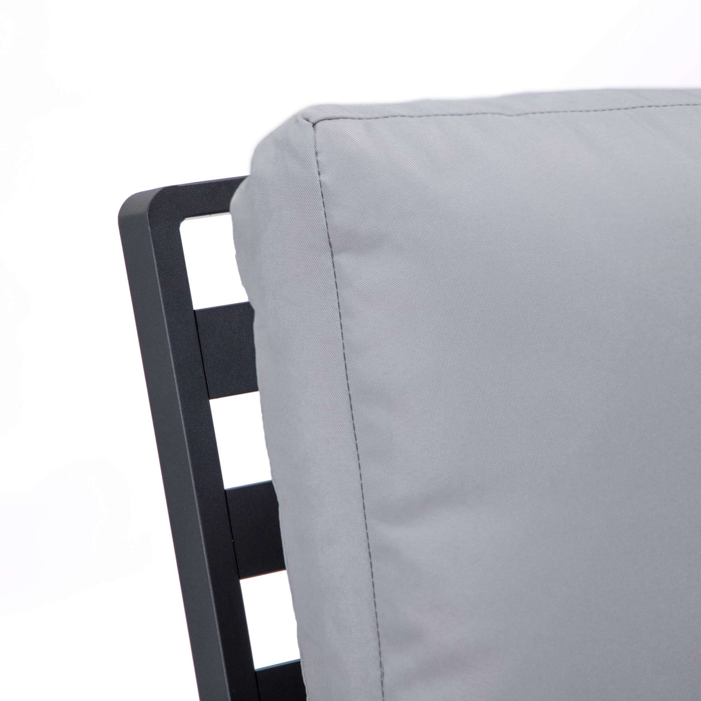 LeisureMod Walbrooke Modern Black Patio Conversation With Square Fire Pit & Tank Holder | Outdoor Sofas, Loveseats & Sectionals | Modishstore - 43