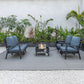 LeisureMod Walbrooke Modern Black Patio Conversation With Square Fire Pit & Tank Holder | Outdoor Sofas, Loveseats & Sectionals | Modishstore - 15