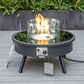 Leisuremod Walbrooke Outdoor Patio Aluminum Round Fire Pit Side Table | FIRE PITS | Modishstore