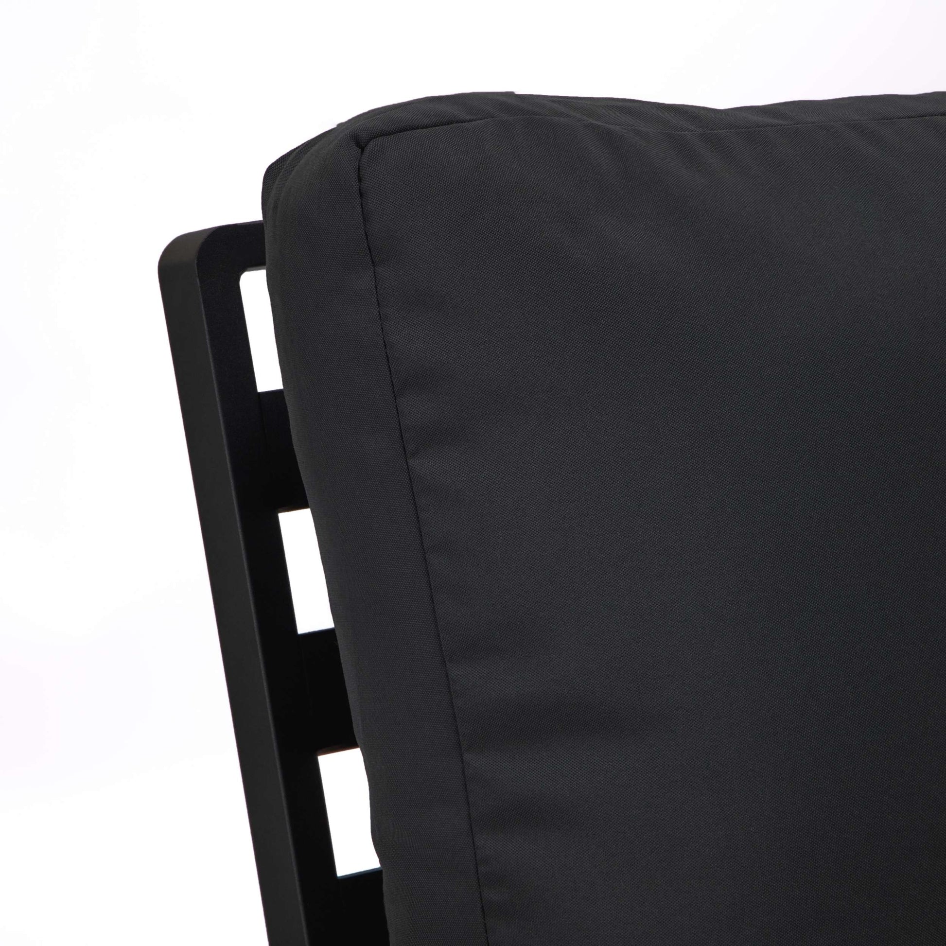 Leisuremod Walbrooke Modern Outdoor Patio Loveseat with Black Aluminum Frame and Removable Cushions For Patio and Backyard Garden | Outdoor Sofas, Loveseats & Sectionals | Modishstore - 10