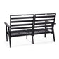 Leisuremod Walbrooke Modern Outdoor Patio Loveseat with Black Aluminum Frame and Removable Cushions For Patio and Backyard Garden | Outdoor Sofas, Loveseats & Sectionals | Modishstore - 39