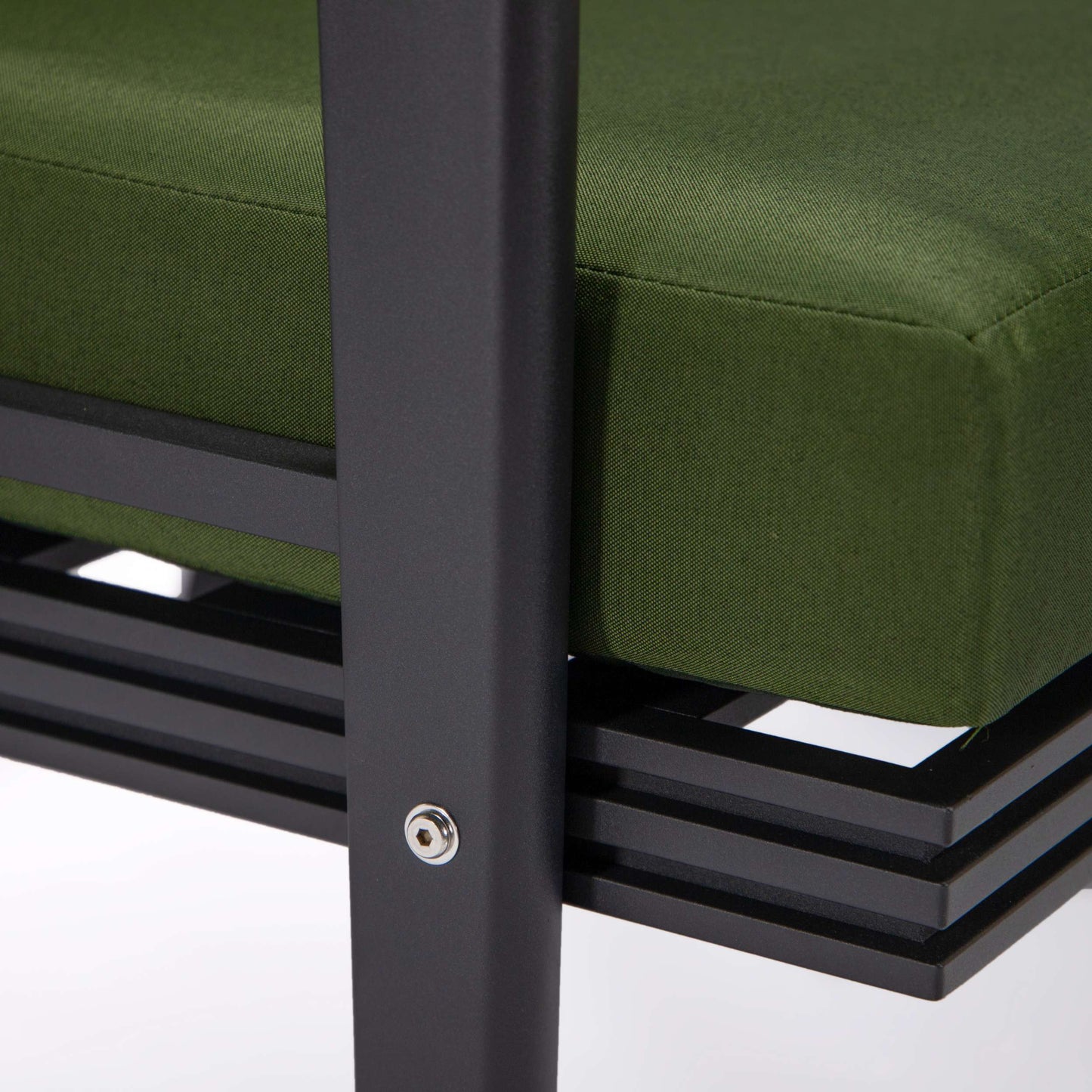 Leisuremod Walbrooke Modern Outdoor Patio Loveseat with Black Aluminum Frame and Removable Cushions For Patio and Backyard Garden | Outdoor Sofas, Loveseats & Sectionals | Modishstore - 29