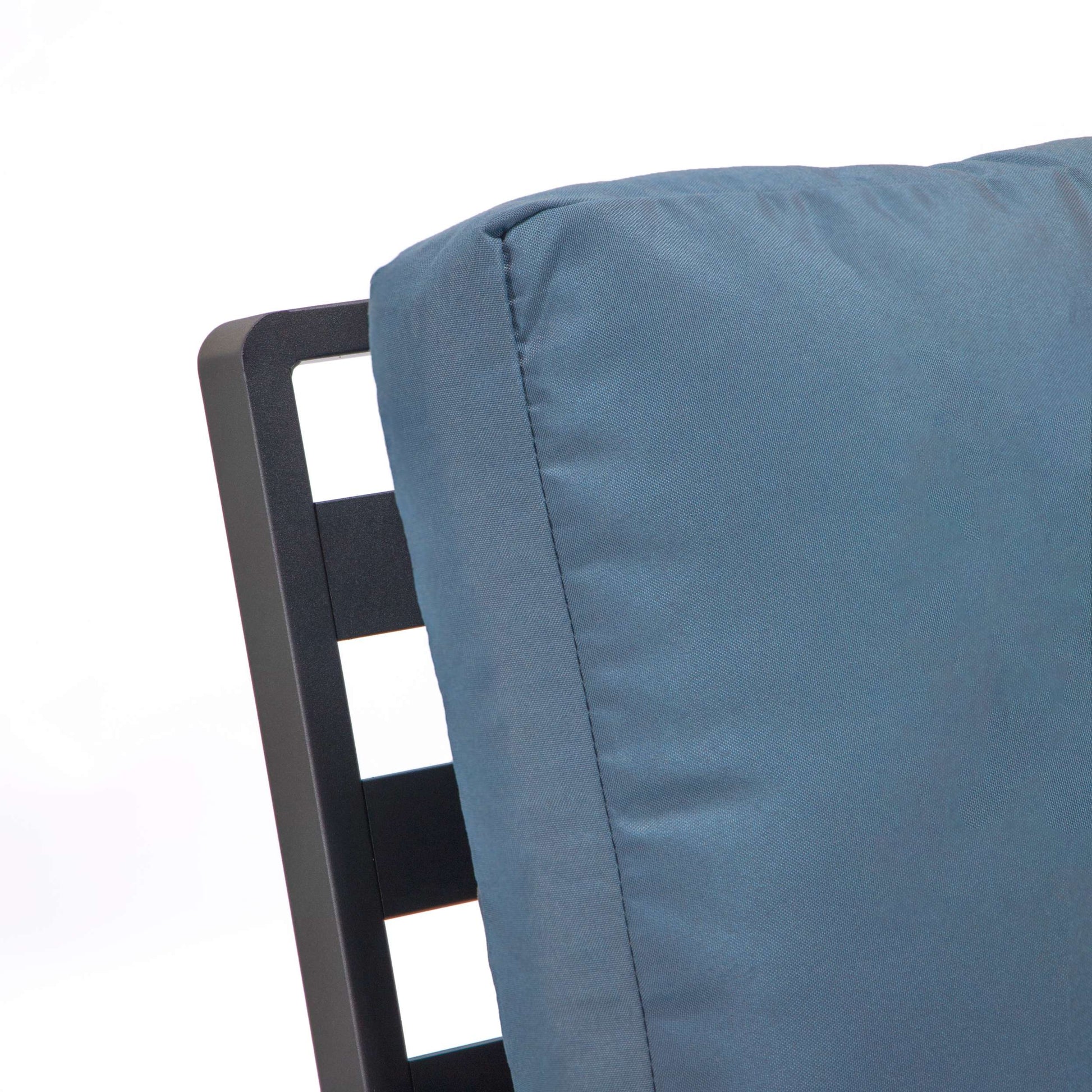 Leisuremod Walbrooke Modern Outdoor Patio Loveseat with Black Aluminum Frame and Removable Cushions For Patio and Backyard Garden | Outdoor Sofas, Loveseats & Sectionals | Modishstore - 14