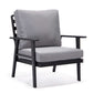 LeisureMod Walbrooke Modern 3-Piece Outdoor Patio Set with Black Aluminum Frame and Removable Cushions Loveseat and Armchairs for Patio and Backyard Garden | Outdoor Sofas, Loveseats & Sectionals | Modishstore - 45