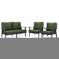 LeisureMod Walbrooke Modern 3-Piece Outdoor Patio Set with Black Aluminum Frame and Removable Cushions Loveseat and Armchairs for Patio and Backyard Garden | Outdoor Sofas, Loveseats & Sectionals | Modishstore - 19