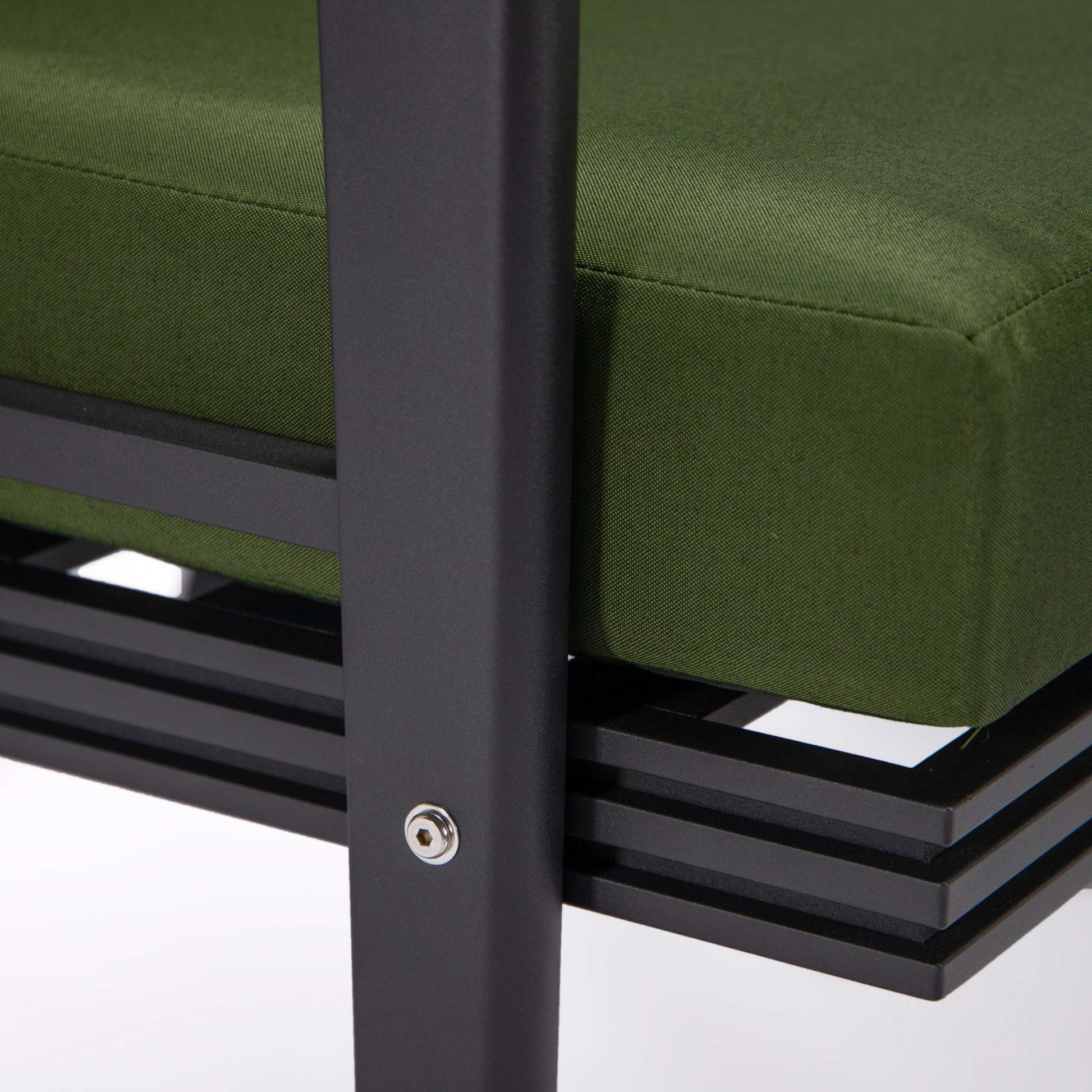 LeisureMod Walbrooke Modern Black Patio Conversation With Square Fire Pit With Slats Design & Tank Holder | Outdoor Sofas, Loveseats & Sectionals | Modishstore - 45