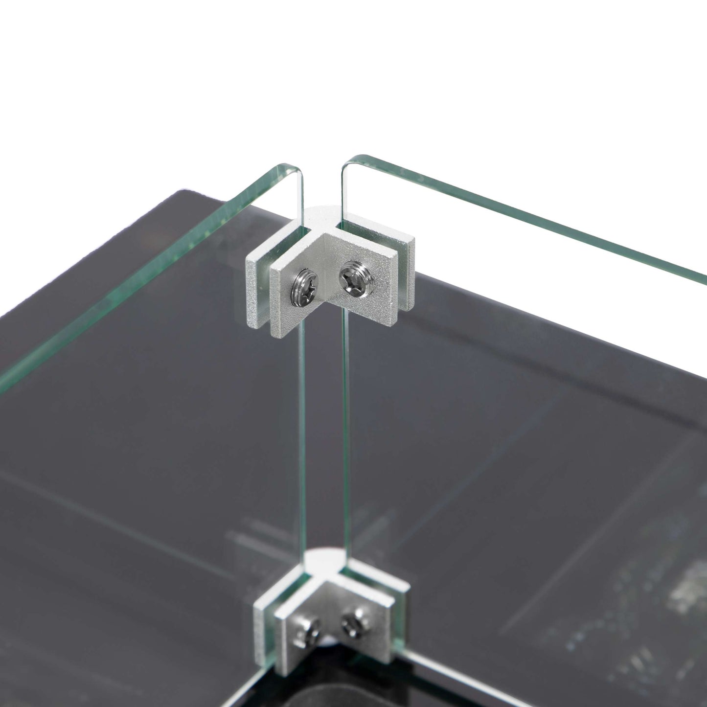 LeisureMod Walbrooke Modern Black Patio Conversation With Square Fire Pit With Slats Design & Tank Holder | Outdoor Sofas, Loveseats & Sectionals | Modishstore - 101