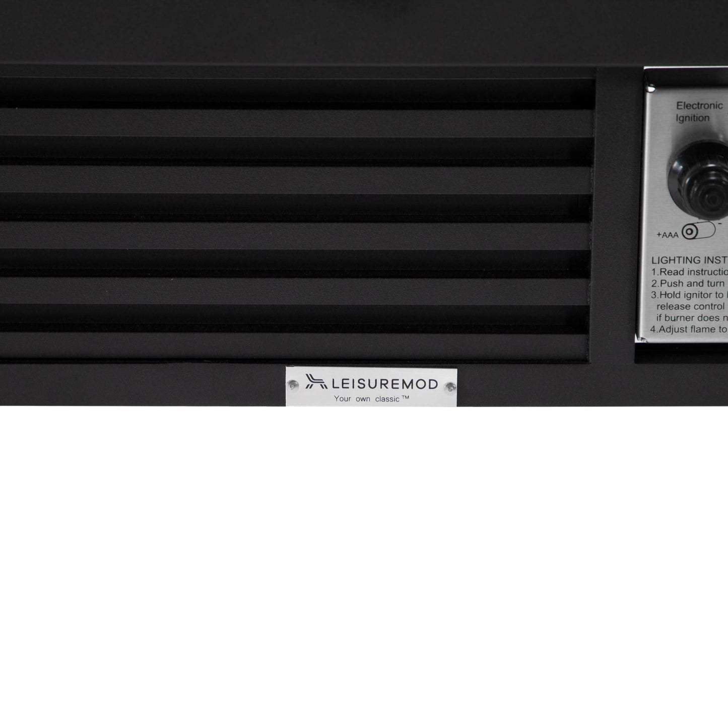 Leisuremod Walbrooke Outdoor Patio Aluminum Square Slats Design Fire Pit Side Table | FIRE PITS | Modishstore - 8