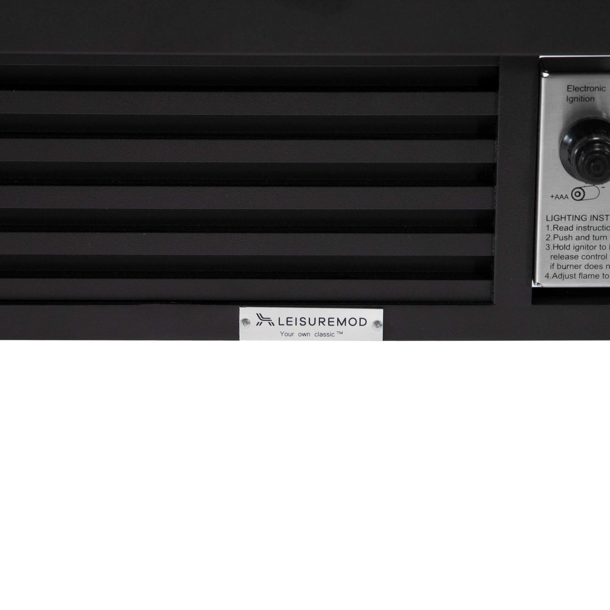 Leisuremod Walbrooke Outdoor Patio Aluminum Square Slats Design Fire Pit Side Table | FIRE PITS | Modishstore - 8