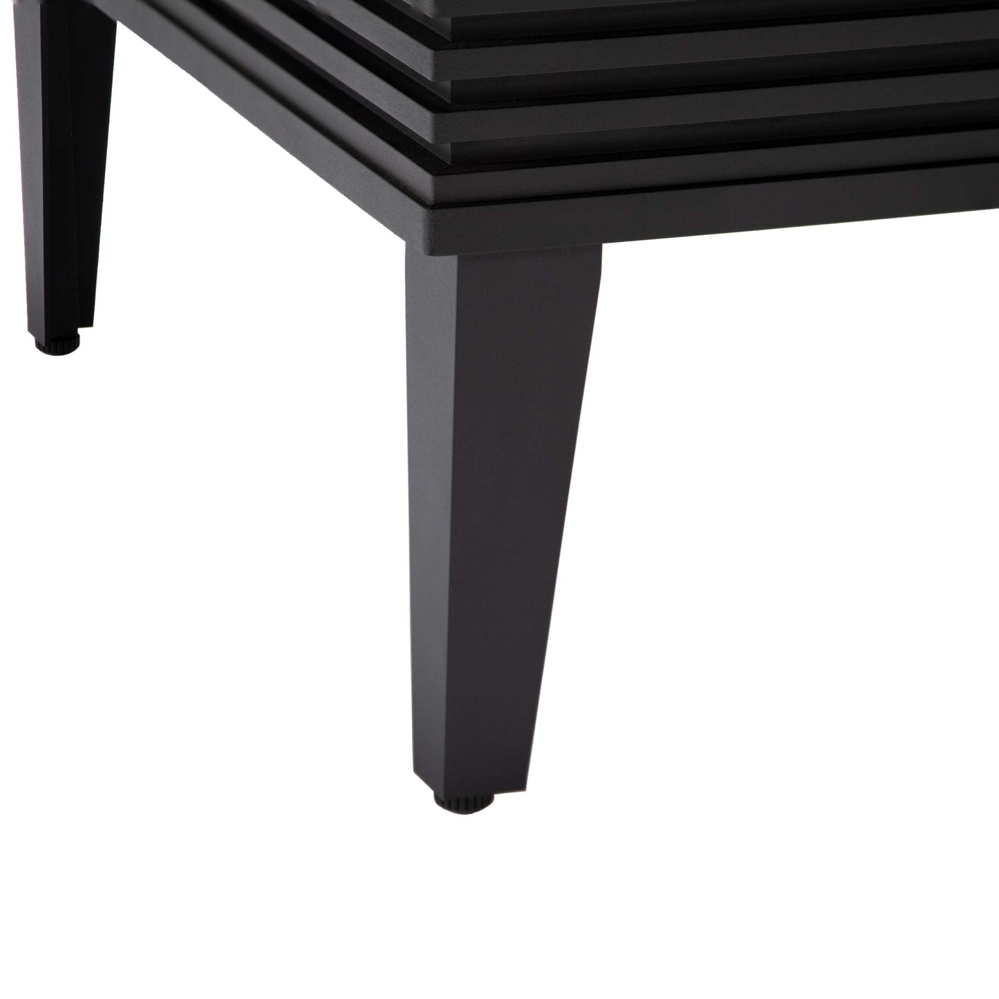 Leisuremod Walbrooke Outdoor Patio Aluminum Square Slats Design Fire Pit Side Table | FIRE PITS | Modishstore - 3