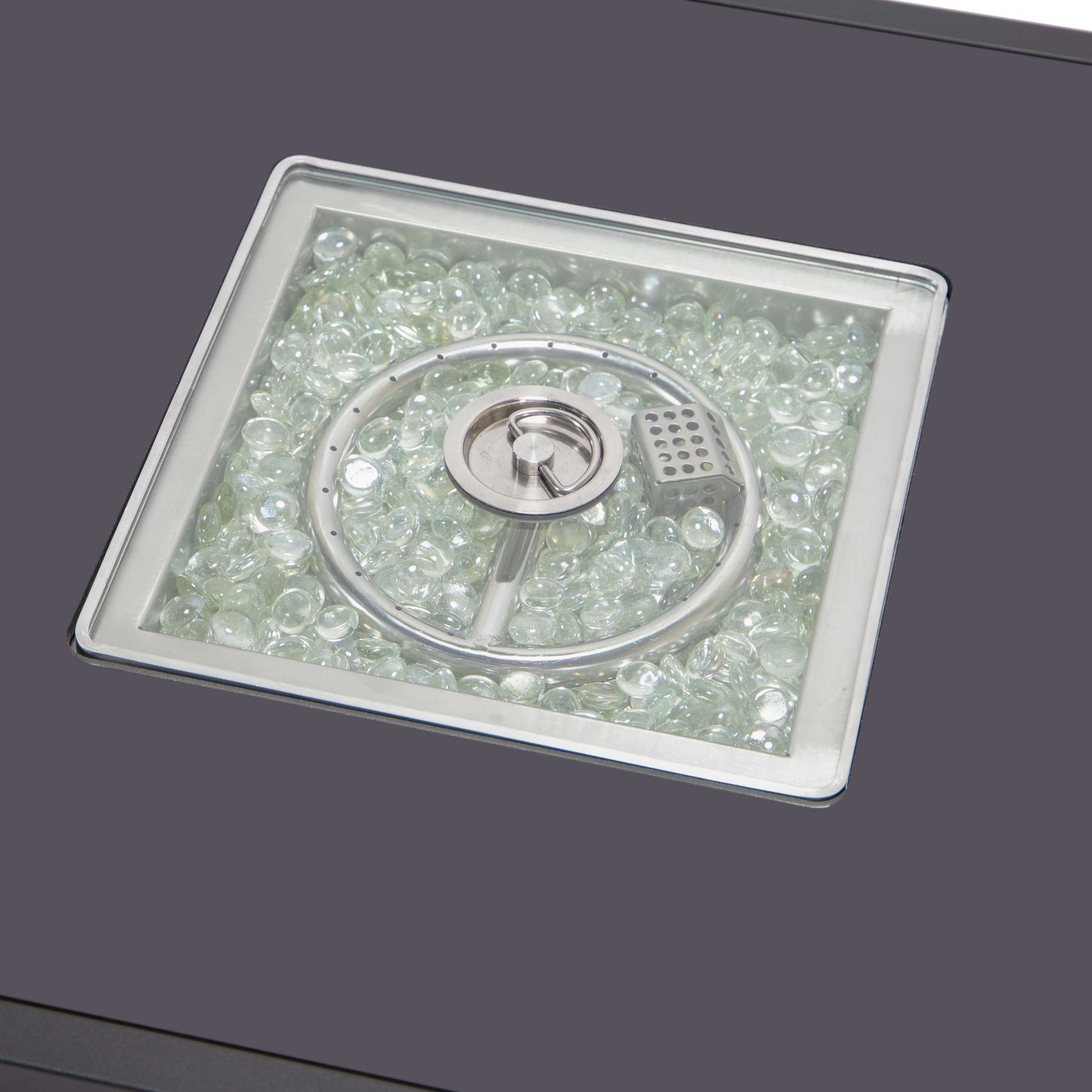 Leisuremod Walbrooke Outdoor Patio Aluminum Square Slats Design Fire Pit Side Table | FIRE PITS | Modishstore - 14