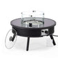 Leisuremod Walbrooke Outdoor Patio Aluminum Round Slats Design Fire Pit Side Table | FIRE PITS | Modishstore - 2