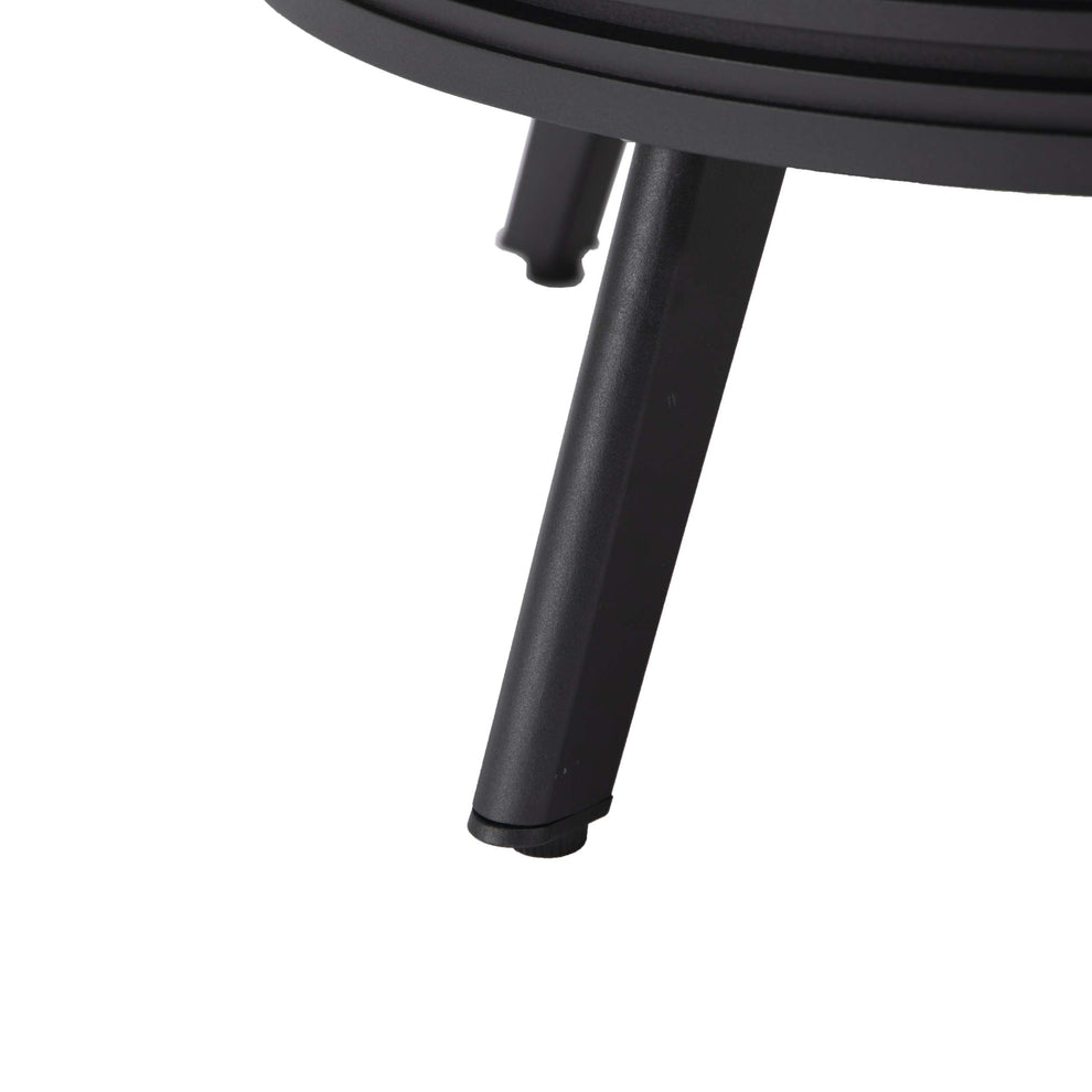 Leisuremod Walbrooke Outdoor Patio Aluminum Round Fire Pit Side Table | FIRE PITS | Modishstore - 15