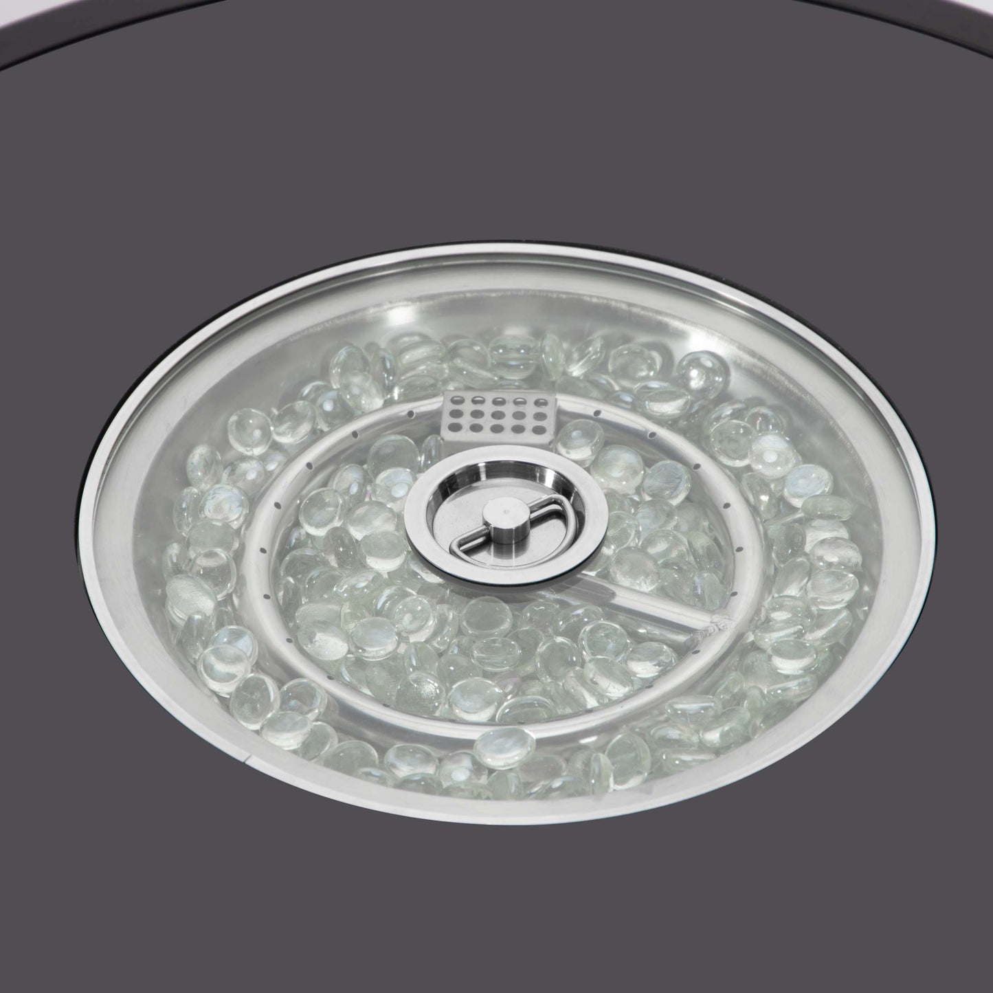 Leisuremod Walbrooke Outdoor Patio Aluminum Round Slats Design Fire Pit Side Table | FIRE PITS | Modishstore - 12