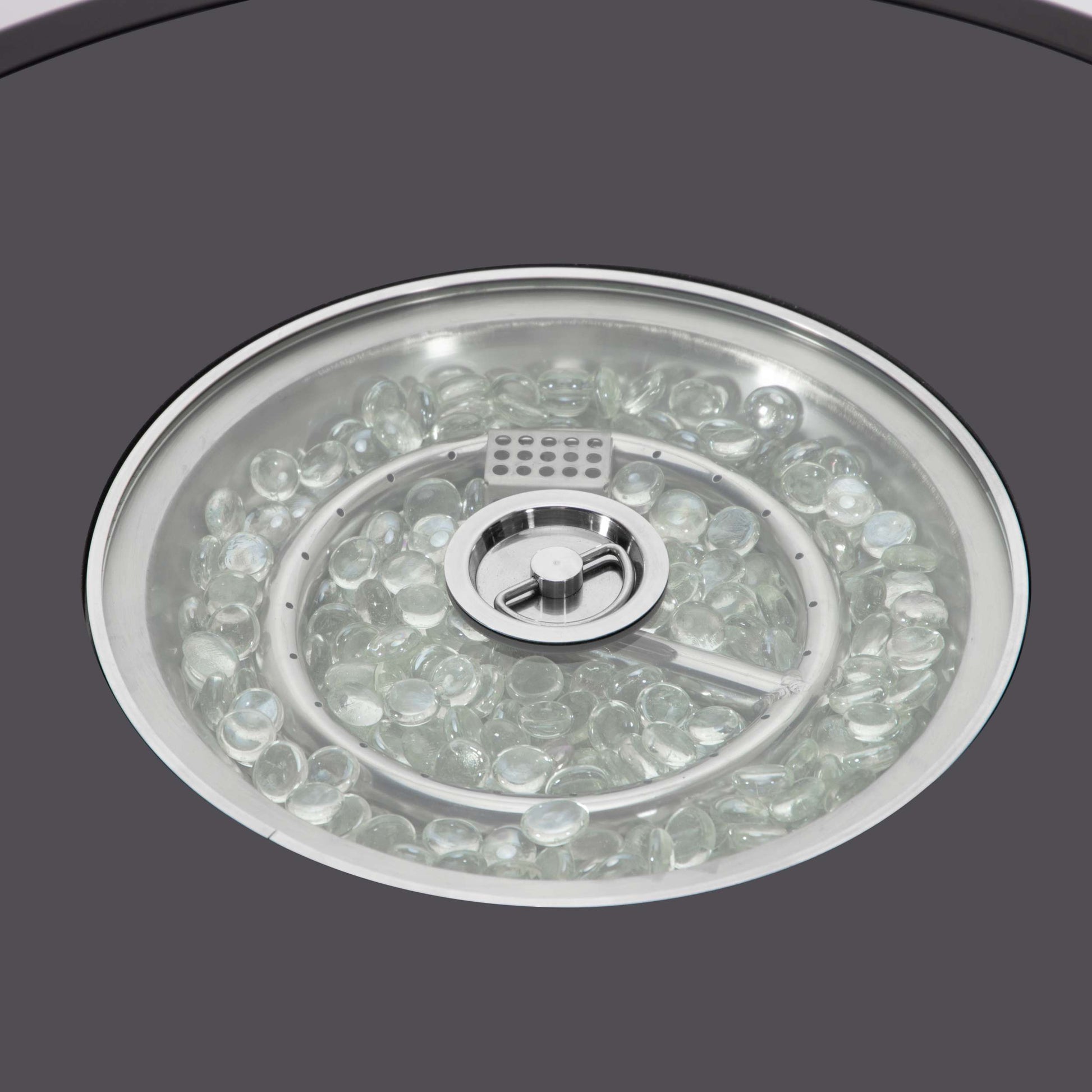 Leisuremod Walbrooke Outdoor Patio Aluminum Round Slats Design Fire Pit Side Table | FIRE PITS | Modishstore - 12