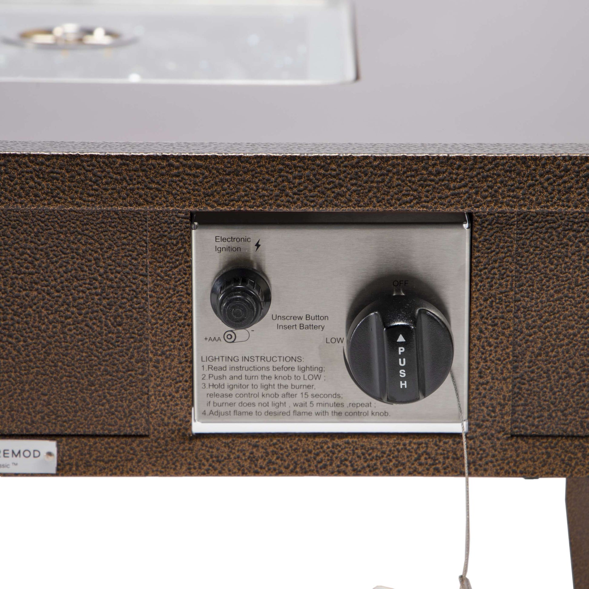 LeisureMod Walbrooke Modern Brown Patio Conversation With Square Fire Pit & Tank Holder | Outdoor Sofas, Loveseats & Sectionals | Modishstore - 167