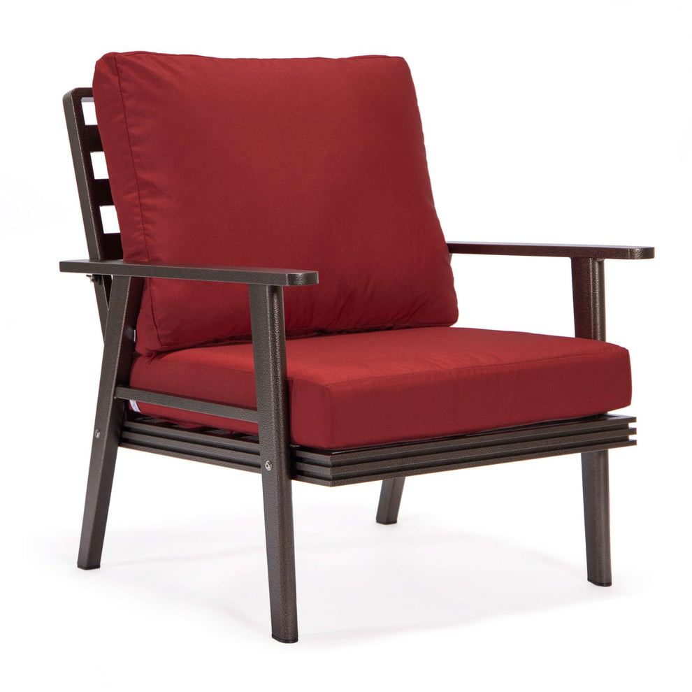 LeisureMod Walbrooke Modern Brown Patio Conversation With Round Fire Pit & Tank Holder | Outdoor Sofas, Loveseats & Sectionals | Modishstore - 122