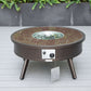 LeisureMod Walbrooke Modern Brown Patio Conversation With Round Fire Pit & Tank Holder | Outdoor Sofas, Loveseats & Sectionals | Modishstore - 120