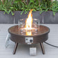 Leisuremod Walbrooke Outdoor Patio Aluminum Round Fire Pit Side Table | FIRE PITS | Modishstore - 17