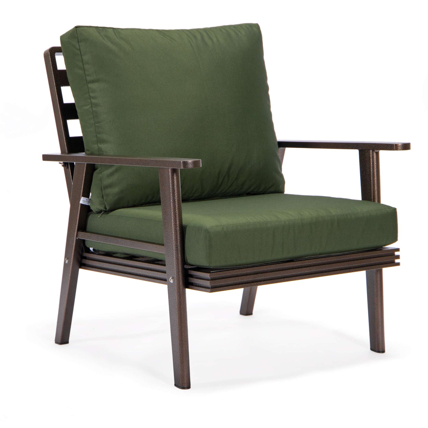 LeisureMod Walbrooke Modern 3-Piece Outdoor Patio Set with Brown Aluminum Frame | Outdoor Sofas, Loveseats & Sectionals | Modishstore - 28