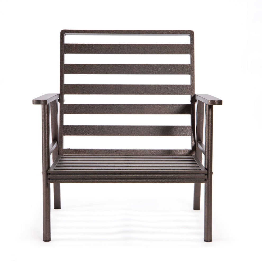 LeisureMod Walbrooke Modern 3-Piece Outdoor Patio Set with Brown Aluminum Frame | Outdoor Sofas, Loveseats & Sectionals | Modishstore - 54