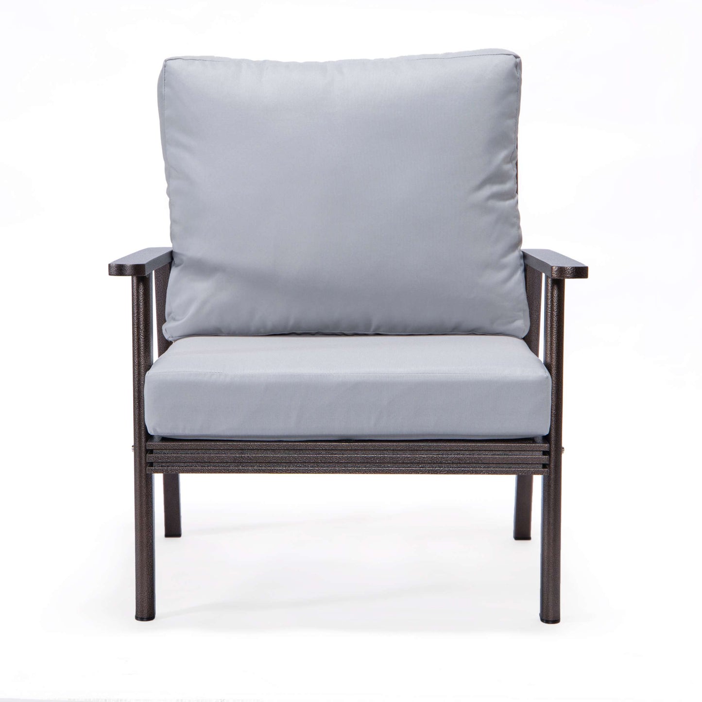 LeisureMod Walbrooke Modern 3-Piece Outdoor Patio Set with Brown Aluminum Frame | Outdoor Sofas, Loveseats & Sectionals | Modishstore - 50