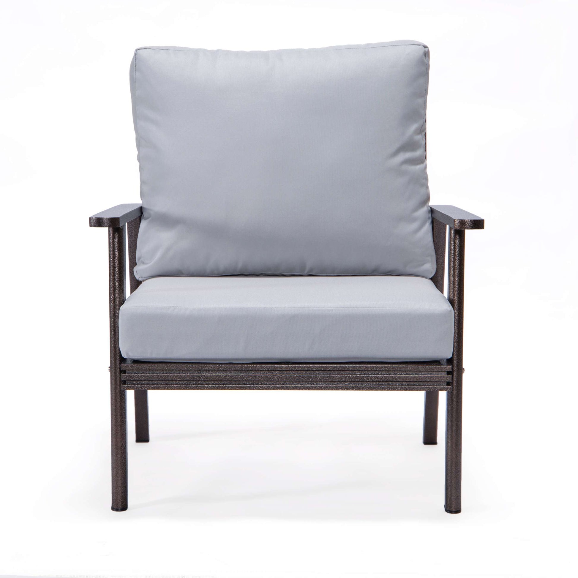 LeisureMod Walbrooke Modern 3-Piece Outdoor Patio Set with Brown Aluminum Frame | Outdoor Sofas, Loveseats & Sectionals | Modishstore - 50