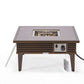 Leisuremod Walbrooke Outdoor Patio Aluminum Square Slats Design Fire Pit Side Table | FIRE PITS | Modishstore - 24