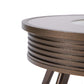 Leisuremod Walbrooke Outdoor Patio Aluminum Round Slats Design Fire Pit Side Table | FIRE PITS | Modishstore - 17