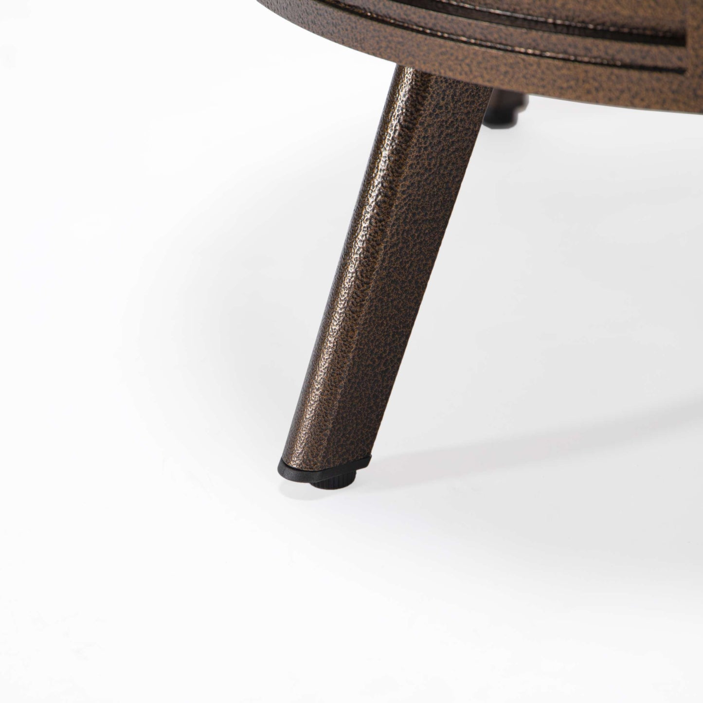 Leisuremod Walbrooke Outdoor Patio Aluminum Round Slats Design Fire Pit Side Table | FIRE PITS | Modishstore - 18