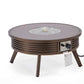 Leisuremod Walbrooke Outdoor Patio Aluminum Round Slats Design Fire Pit Side Table | FIRE PITS | Modishstore - 16