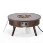 Leisuremod Walbrooke Outdoor Patio Aluminum Round Slats Design Fire Pit Side Table | FIRE PITS | Modishstore - 21