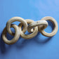 Wood Chain, 5 Link By Gold Leaf | Sculptures | Modishstore - 1