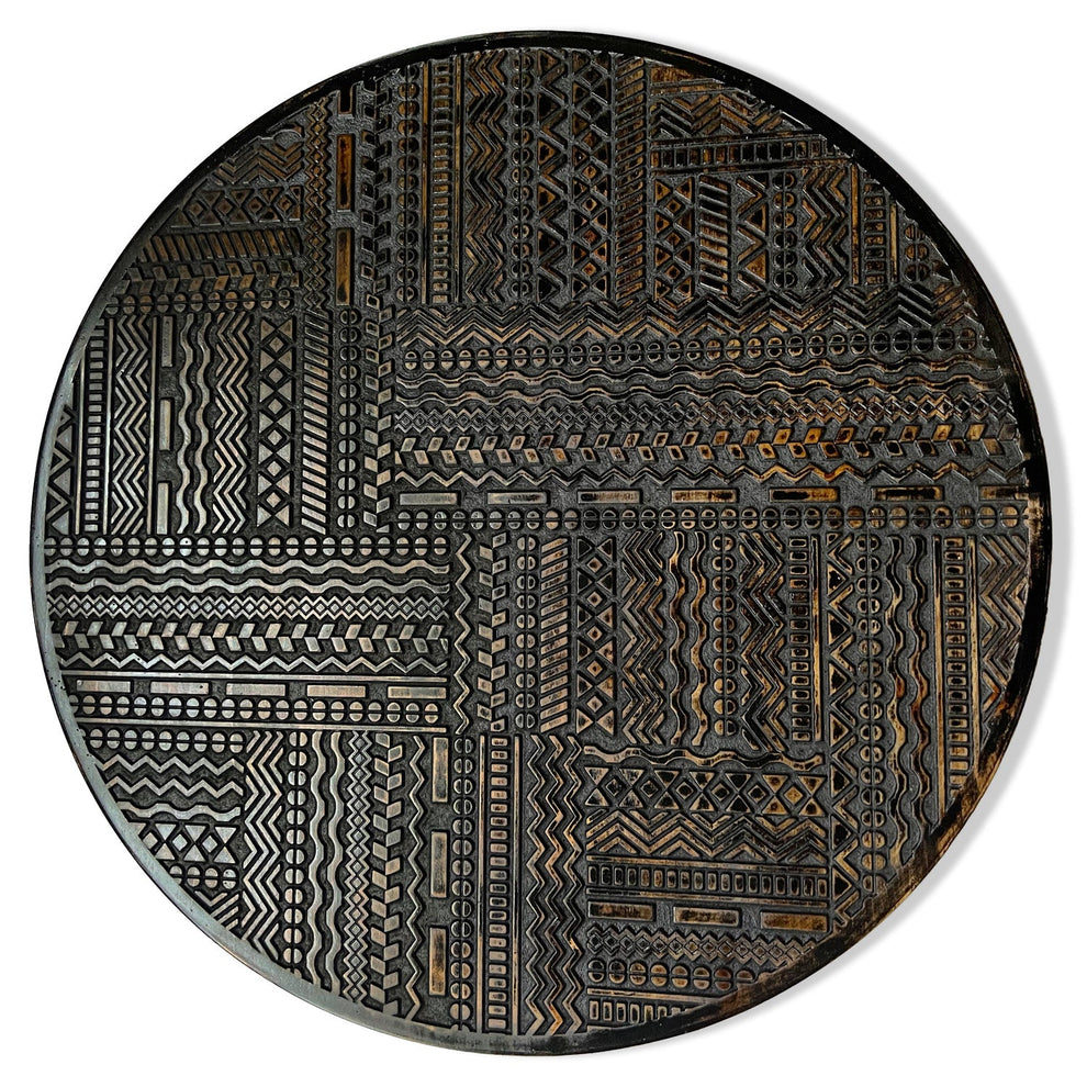 Graffiti 31.5"D Brown Wall Art By Gold Leaf | Wall Art | Modishstore - 4