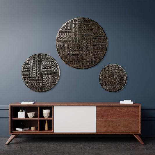 Graffiti 31.5"D Brown Wall Art By Gold Leaf | Wall Art | Modishstore - 1